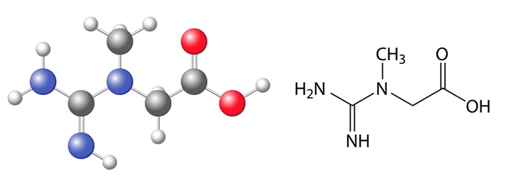 Fórmula química de la creatina